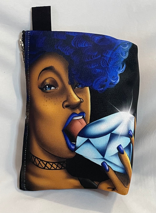 Woman Blue Diamond Make-up Bag